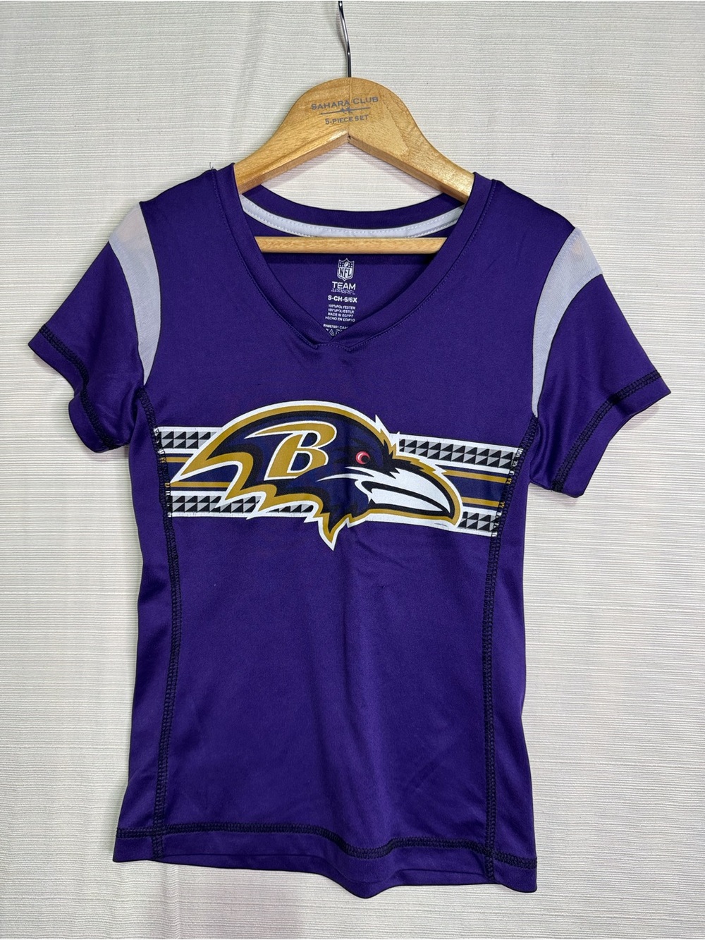 NFL Team Apparel Baltimore Ravens Youth Performance Shirt Purple Size Small